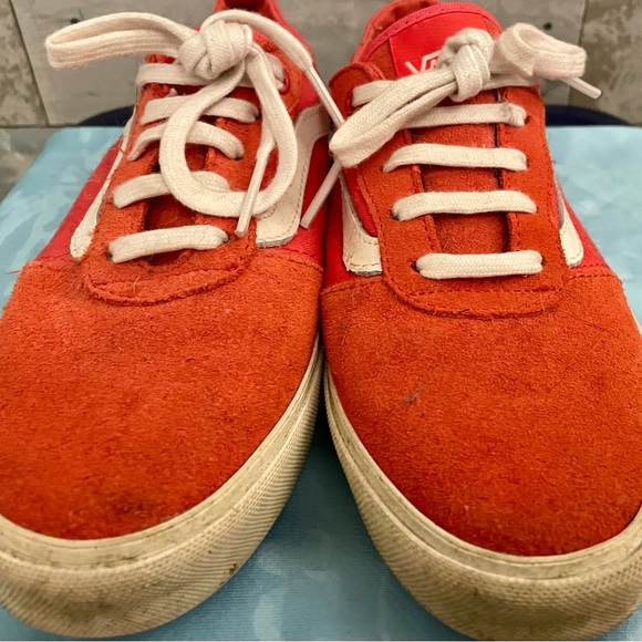 VANS Red Suede & Canvas Old Skool Shoe.  Size 6.5 Women - Picture 7 of 8